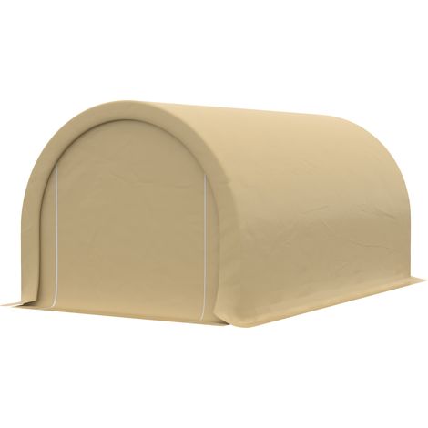 Wasserdichtes Garagenzelt mit UV-Schutz UPF 30+ und abnehmbaren Seitenwänden, 5 x 3 m, beige