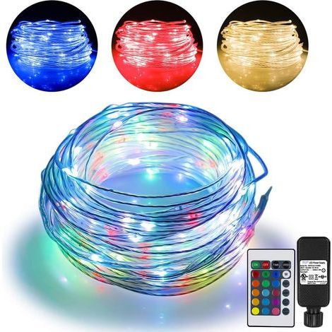 LED-Lichterkette – 200 LEDs – 20 m – IP68 wasserdicht – 16 Farben – Fernbedienung inklusive – Für den Innen- und Außenbereich, Garten, Terrasse (1/5)