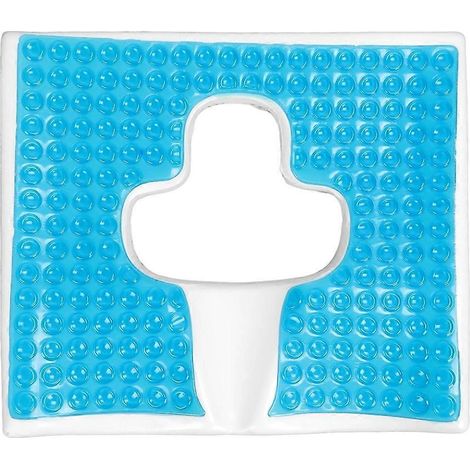 Coussin anti-escarres pour les fesses, coussin respirant en fibre avec ouverture en forme de T et design triangulaire incliné (1/5)