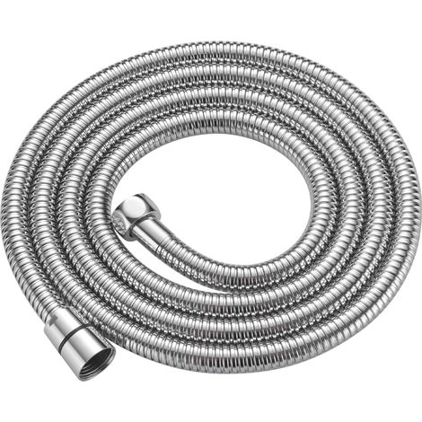 Pomme de douche inox 304 1,5 m double couche anti-éclatement argent salle de bain (1/5)