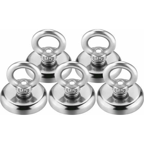 Aimant Neodyme, 32mm Aimant Puissant 35kg force de traction aimant puissant rond magnétique néodyme (5 pcs) (1/5)
