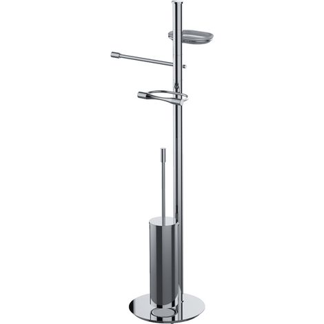 COLOMBO DESIGN Isole 2 b9413ncr piantana con porta salviette/sapone/rotolo/scopino cromato codice prod: B9413NCR