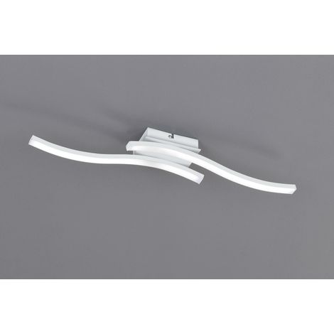 Plafoniera Interno Led 2 Bacchette Ondulate Bianco Route GD Trio (1/5)