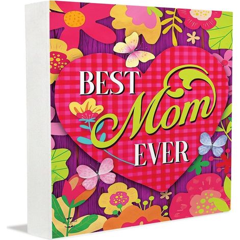 Cadres photo commémoratifs, décoration de bureau pour mamans, panneaux en bois personnalisés avec photo, cadeau idéal pour Noël, la Saint-Valentin et la fête des mères (1/5)