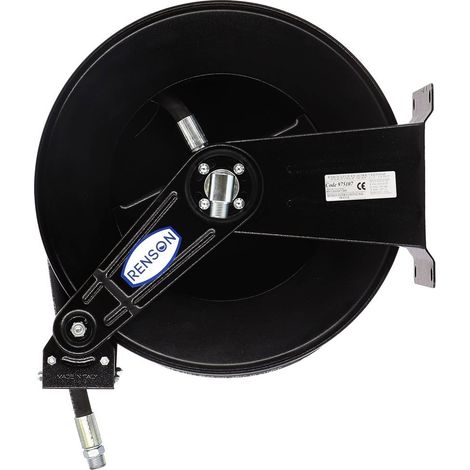 ENROULEUR ACIER POUR GRAISSE EQUIPE FLEXIBLE 15M EN 1/4'' RENSON (1/3)