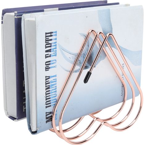 Support de rangement télescopique rose gold pour bureau, organisateur de livres et matériel créatif (1/5)