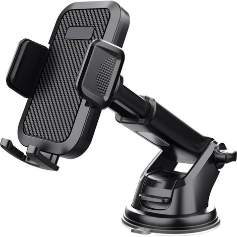 Sollbry Support Telephone Voiture Tableau de Bord Rotation 360° Universel Support Portable Voiture Ventouse pour Pare-Brise (1/5)