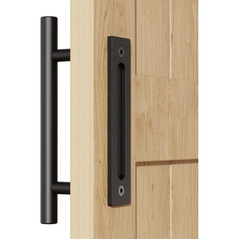 30cm Sliding Barn Door Handle Hardware, with Flush Finger Handle (1/5)