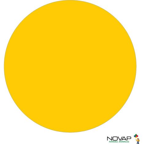 Lot de 10 adhésifs marquage au sol - rond jaune Ø 150mm - 4003054 (1/3)