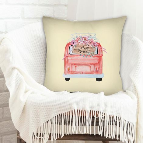 Housse de coussin 45x45 cm carrée déhoussable pour canapé lit salon chambre décoration de la saint-valentin (1/5)