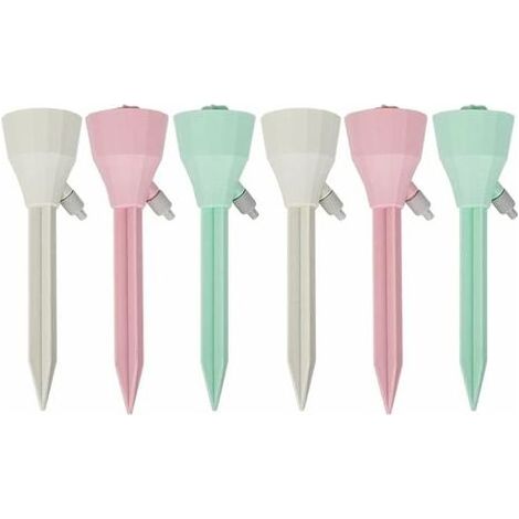 Automatische Tropfbewässerungsspitzen für Pflanzen, DIY-Tropfbewässerung, zufällige Farbe, 6 Stück (1/5)