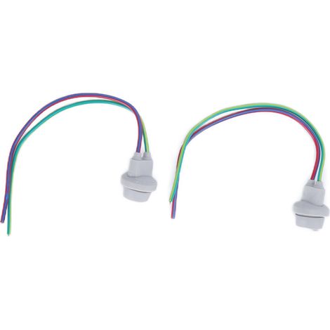 Douille d'ampoule T10 W5W 2 pièces, socle en verre caoutchouté universel pour scooter, quad et moto tout-terrain (1/5)