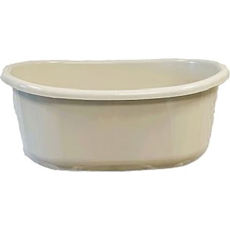 Bol ovale en plastique avec anses 45 L Blanc fumé - JAG
