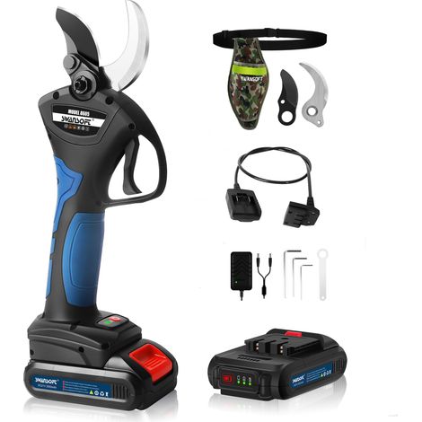 SWANSOFT Forbici da Potatura a Batteria 40mm, 1050W Progressivo Forbici Elettriche da Potatura, Cesoie a Batteria con 1.2M Cavo di Prolunga, per Potatura Vigneti e Olivi SW-8605 (1/5)
