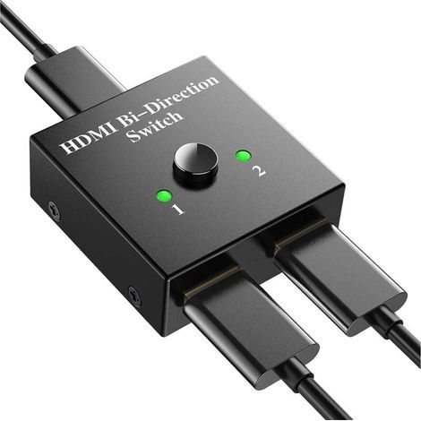 Switch HDMI - 2 Entrées 1 Sortie - Résolution 4K 30 Hz - Compatible 3D 1080P HDCP - Pour PC Blu-Ray Xbox PS - 1 Pièce (1/5)