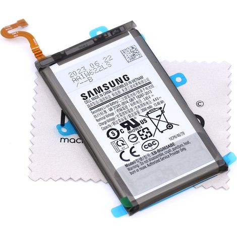 Batterie pour d'origine Samsung EB-BG965ABE pour Samsung Galaxy S9 Plus (G965F) avec Mungoo Chiffon Ecran argenté