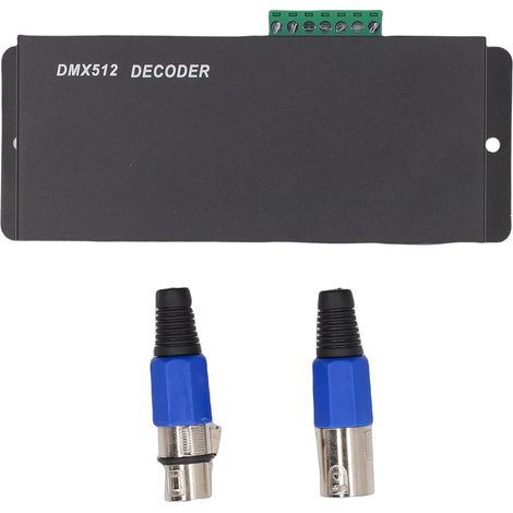 Contrôleur de module de décodeur à 3 canaux DMX 512 4A 5V 24VDC pour luminaires de scène de lampe LED RGB (1/5)