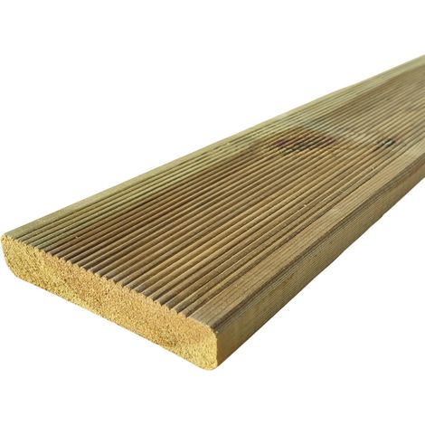 Pavimento legno da esterno decking pino impregnato autoclave mm 28 x 145 x 1000 (1/5)