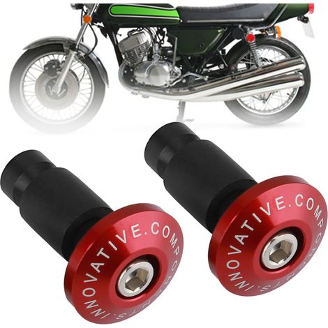 22 mm 7/8" verschiebbare Lenkerendstopfen für Motorräder, ATVs und Offroad-Rennen, rot