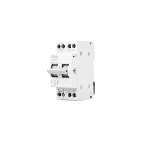 Commutateur de Transfert 2P 63A, Inverseur Manuel 240V AC, Montage sur Rail DIN 35mm (1/5)