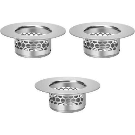 Pair Lot de 3 crépines d'évier en Acier Inoxydable, crépine de vidange Universelle, crépine d'évier de Douche, adaptée aux canalisations de Salle de Bain, de lavabo et d'évier de Cuisine (1/5)