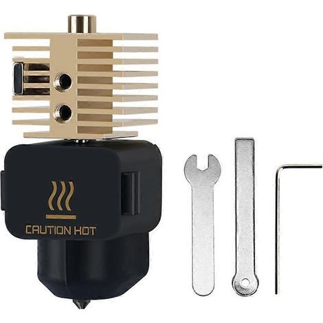 Kit de tête d'impression améliorée pour imprimante 3D Bambu Lab A1/A1 Mini : buse en acier trempé, dissipateur thermique en laiton, performances optimisées.