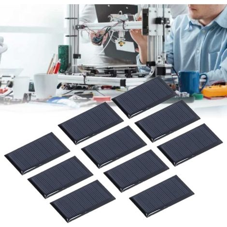 10pcs Mini Solar Panels, 30MA 5V 0.15W Epoxy Solar Panels Polycrystalline Silicon Solar Panels, Suitable for DIY Electric Toy Materials (Without Storage Function) MUMU (1/4)
