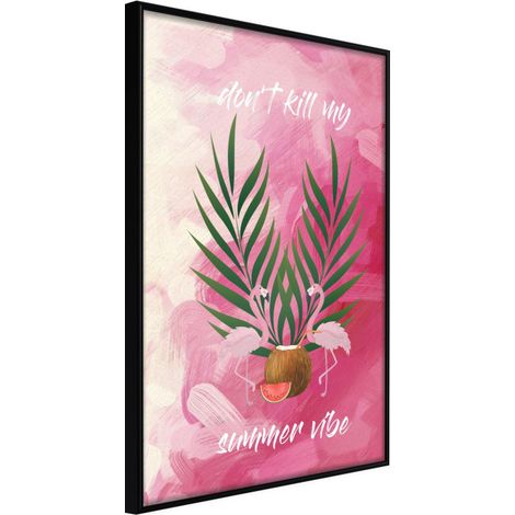 Affiche Murale Encadrée "Back to the Summer" 30 x 42 cm Noir