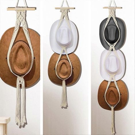 Porte-chapeaux, étagère à chapeaux, support à chapeaux à fixer derrière une porte, organisateur de chapeaux, 1 étage (1/5)