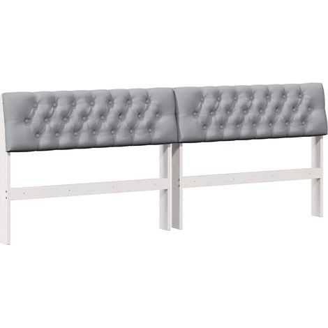 Maison Exclusive - Testiera imbottita Grigio chiaro 200 cm Pino massello