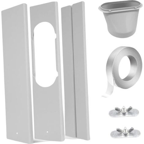 Kit d'Étanchéité pour Fenêtre de Climatiseur Portable, Installation Facile, Ajustable Vertical/Horizontal, Kit de Ventilation Universel Robuste et Léger en PVC, Joint Étanche, Style B (1/5)