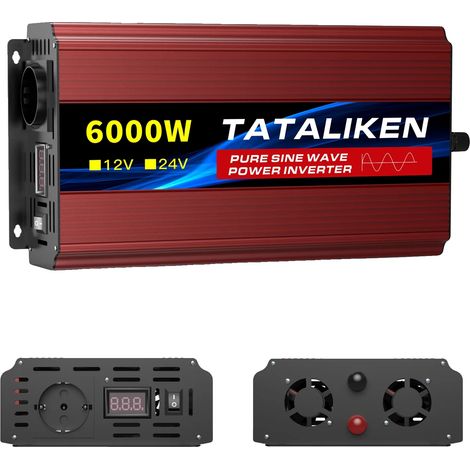 Onduleur DC AC, 6000W, Affichage LCD, 12V6000W 220V50HZEU (1/2)