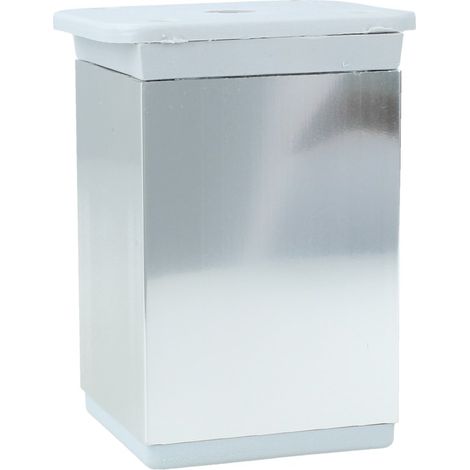 Möbelfuß Ersatz Fuß Möbelstütze Schrankfüße Höhenverstellbar Aluminium Chrom glänzend 65mm grau (1/3)