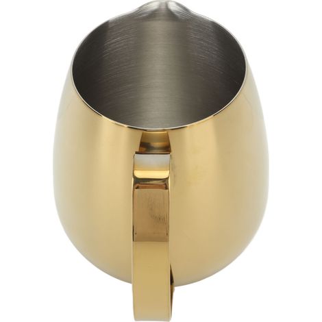 Milchaufschäumer aus Edelstahl für Cappuccino und Latte Art, goldfarben, 350 ml (1/5)