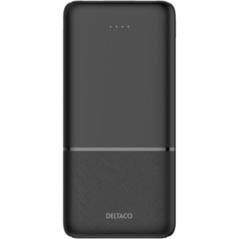 Deltaco powerbank 10000 mah 2x usb a 18 w 1x usb c pd 20 w - negro