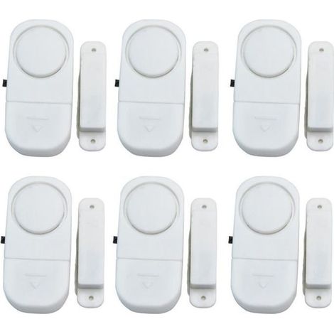 6 Sets drahtlose magnetische Tür- und Fenster-Sicherheitsalarm-Diebstahlsensoren