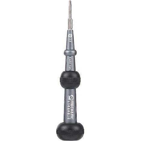 Tournevis magnétique de précision Mechanic East Tag, robuste, cruciforme convexe 2,5 pouces, noir