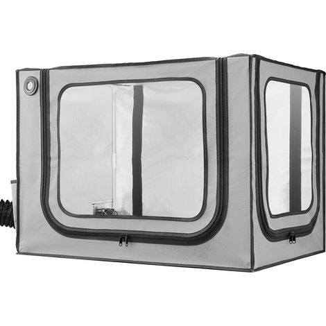 Mophorn 3D-Druckergehäuse Druckerzelt (80x58x58 cm), staubdichte und wasserabweisende Schutzhülle mit stabiler Temperaturregelung, LED-Beleuchtung und Belüftung, geeignet für Bambu Lab A1 Combo Grau (1/5)