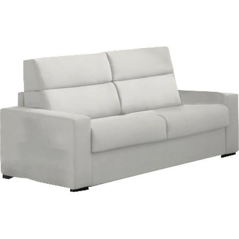 Divano Letto 3 Posti Quindici, Sfoderabile, Contenitore Made in Italy, Lavabile, 220x95 cm Grigio Chiaro