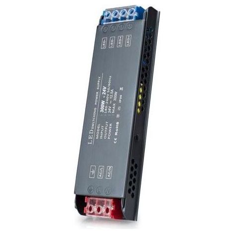 Transformateur LED Driver 300W Ultra Mince 12,5A Adaptateur Alimentation, 220V AC à 24V DC Convertisseur, dalimentation Basse Tension Transfo LED (1/5)
