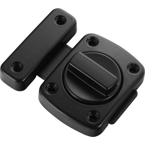 Serrure de porte noire, serrure de porte intérieure , petite serrure de porte robuste en alliage de zinc avec vis, adaptée aux portes de salle de bain et de chambre. (1/5)