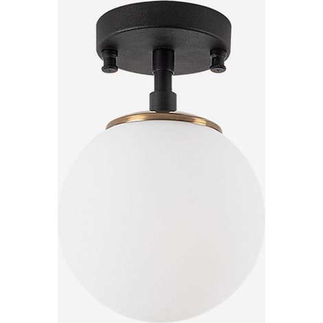 Moderne Deckenleuchte aus Metall und Glas Atmaca - Schwarz