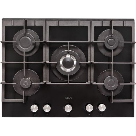 Piani cottura da incasso elleci Quadro 70 2018 Keratek Plus 86 Nero Assoluto in vetro cristallo PKCQ70286CS (1/2)