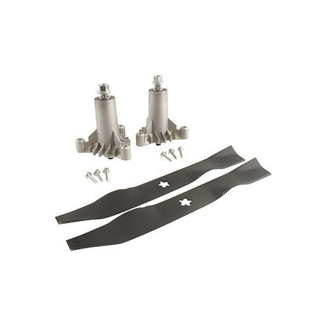 Kit de Reparación de Cuchillas para Cortacésped Autoportátil A1yp con Salida Lateral 92cm (36''), Compuesto por: 2 Cuchillas 1100014, 2 Patas 6500