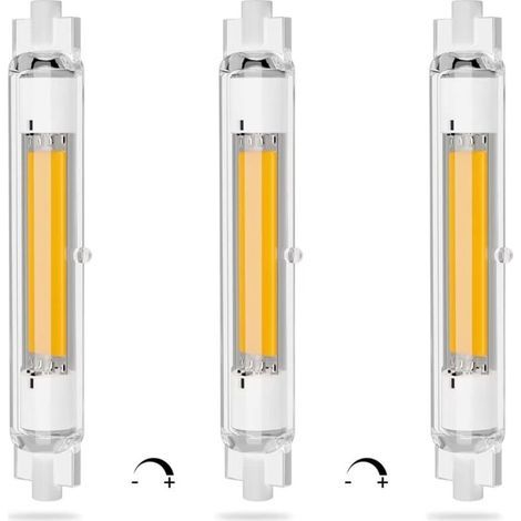 R7S LED 118mm Dimmable 20W Energy Saving COB LED Bulb R7S, Equivalent to J118mm 200W Halogen Lamp, Warm White 3000K, No Flicker, 2000lm, 360° Beam Lighting, CRI 90 Ra, 3 Pack [Energy (1/4)