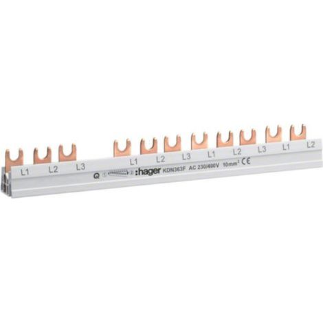 Hager KDN363F Rail de phase 3 pôles 63 A 1 pc(s) C132871 (1/3)