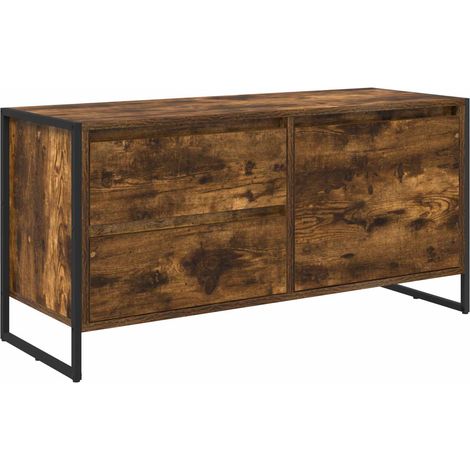 Maison Exclusive - Mobile TV Quercia Fumosa 100 x 36 x 49.5 cm Legno multistrato