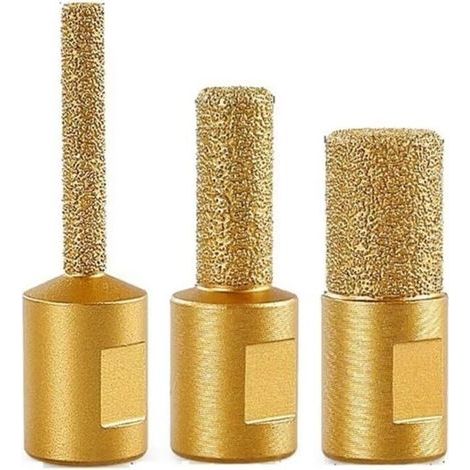 Ein Satz aus 3 Diamantfräsern für Winkelschleifer, geeignet zur Bearbeitung von Marmor, Quarz und Steinfliesen. (1/4)