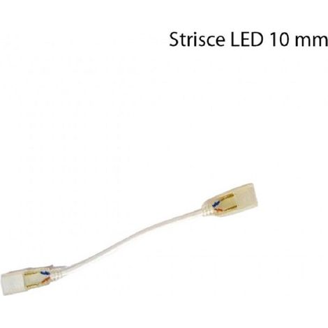 TrAdE Shop Traesio - 20pz Connettore Flessibile Per Strisce Led Da 10 Mm 220v Strip Led 220l-10mm - (1/2)