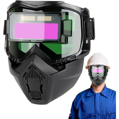 Automatischer Schweißhelm – Schweißerschutzmaske – Sicheres Schweißen und Polieren – Automatische Skala – 30 x 20 x 13 cm – Schwarz (1/5)